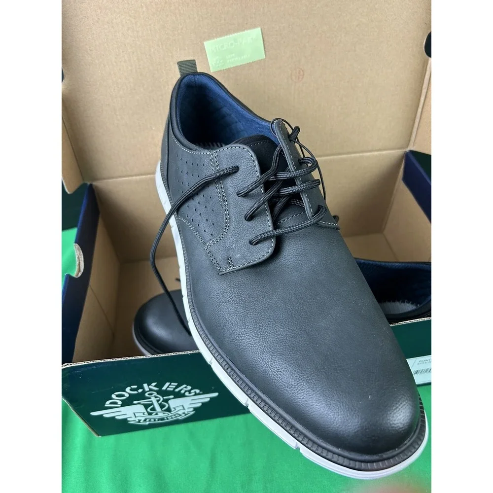 Dockers Mens Casual Lace Up Oxford Size 8 Black Fontera 90-41174